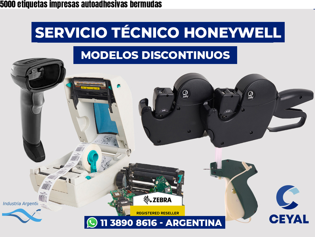 5000 etiquetas impresas autoadhesivas bermudas