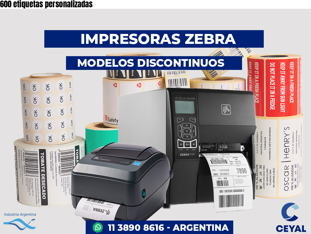 600 etiquetas personalizadas
