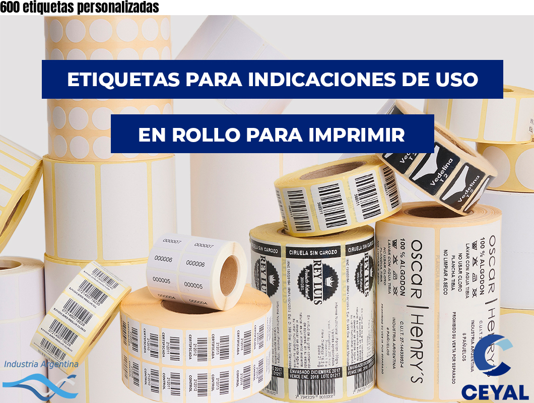 600 etiquetas personalizadas