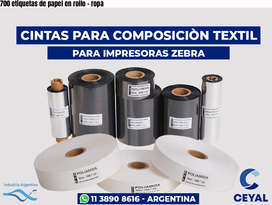 700 etiquetas de papel en rollo – ropa