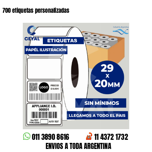 700 etiquetas personalizadas