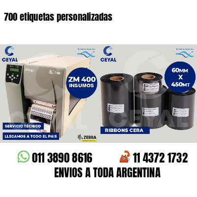 700 etiquetas personalizadas