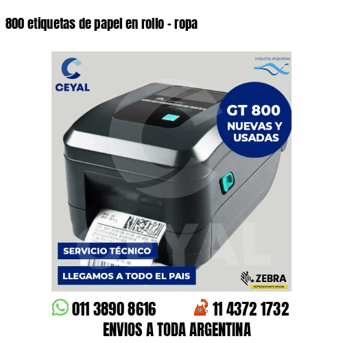 800 etiquetas de papel en rollo - ropa