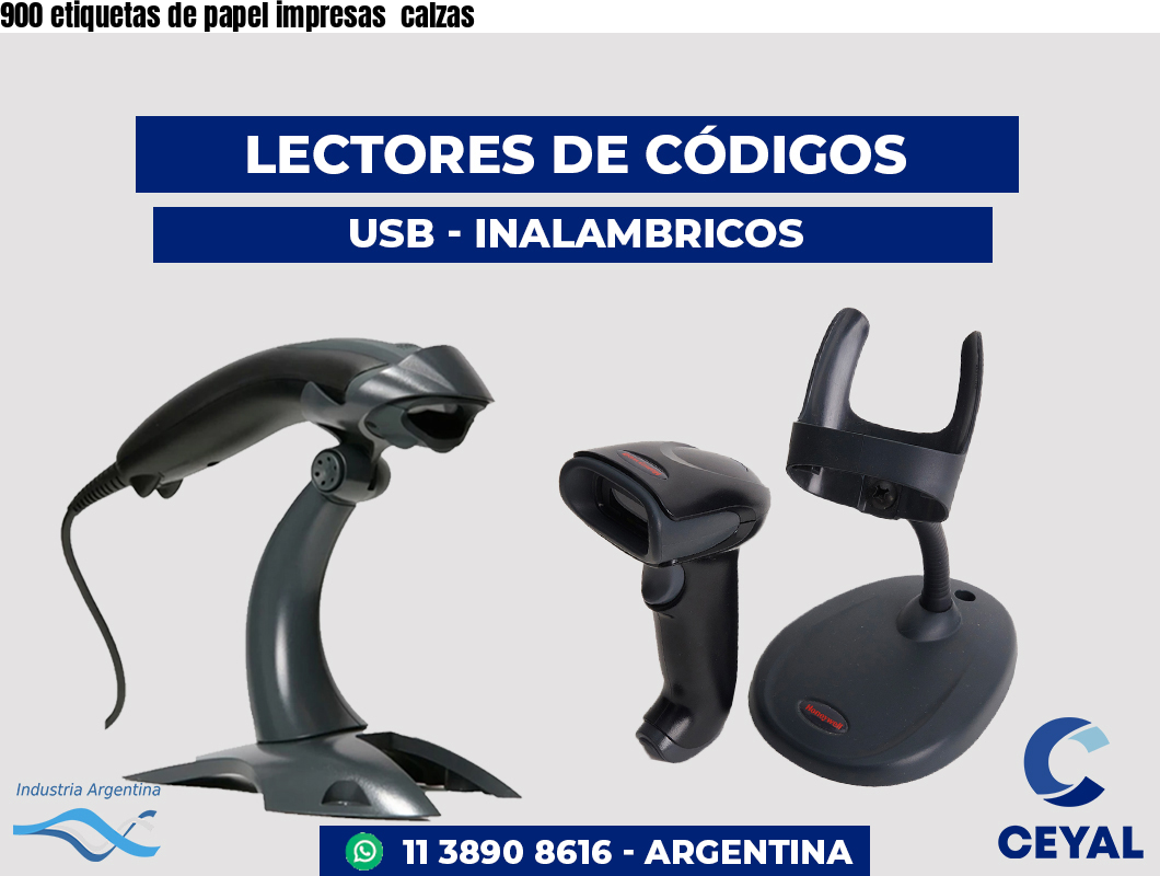900 etiquetas de papel impresas calzas