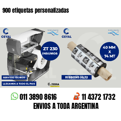 900 etiquetas personalizadas