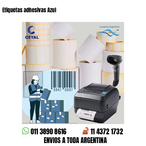 Etiquetas adhesivas Azul
