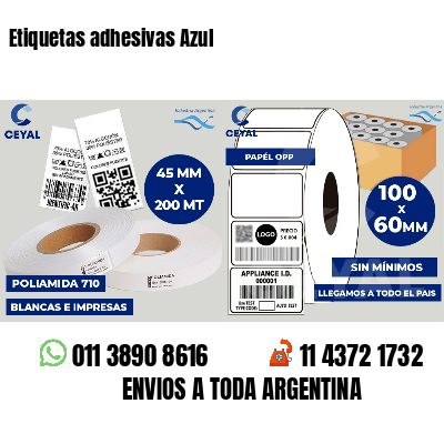 Etiquetas adhesivas Azul