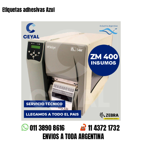 Etiquetas adhesivas Azul