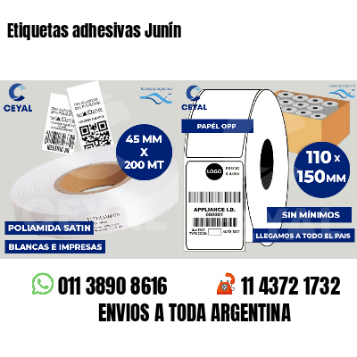 Etiquetas adhesivas Junín