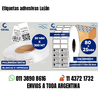 Etiquetas adhesivas Luján