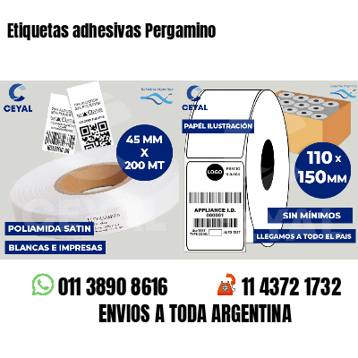 Etiquetas adhesivas Pergamino