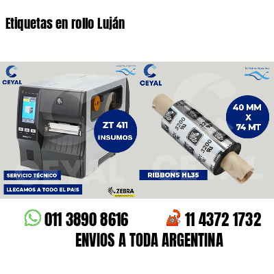 Etiquetas en rollo Luján
