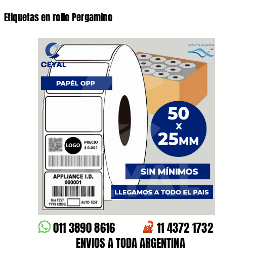 Etiquetas en rollo Pergamino