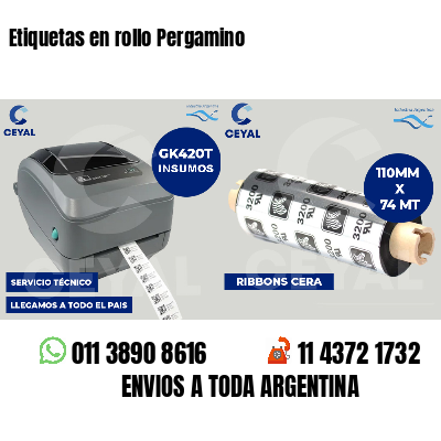 Etiquetas en rollo Pergamino