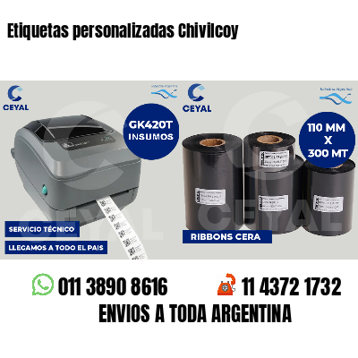 Etiquetas personalizadas Chivilcoy