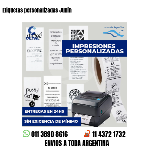 Etiquetas personalizadas Junín