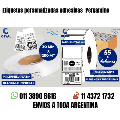 Etiquetas personalizadas adhesivas  Pergamino