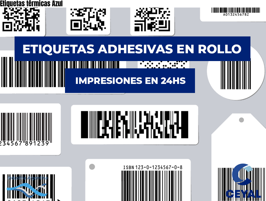 Etiquetas térmicas Azul