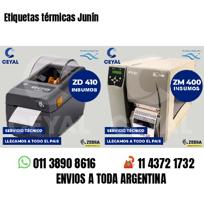 Etiquetas térmicas Junín