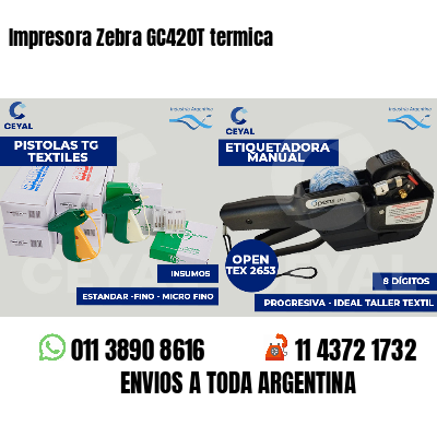 Impresora Zebra GC420T termica