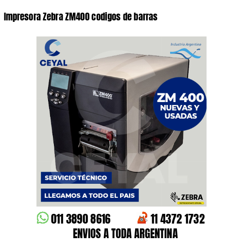 Impresora Zebra ZM400 codigos de barras