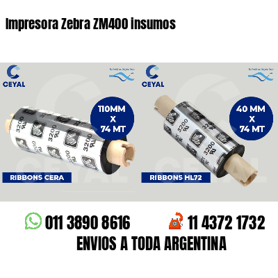 Impresora Zebra ZM400 insumos