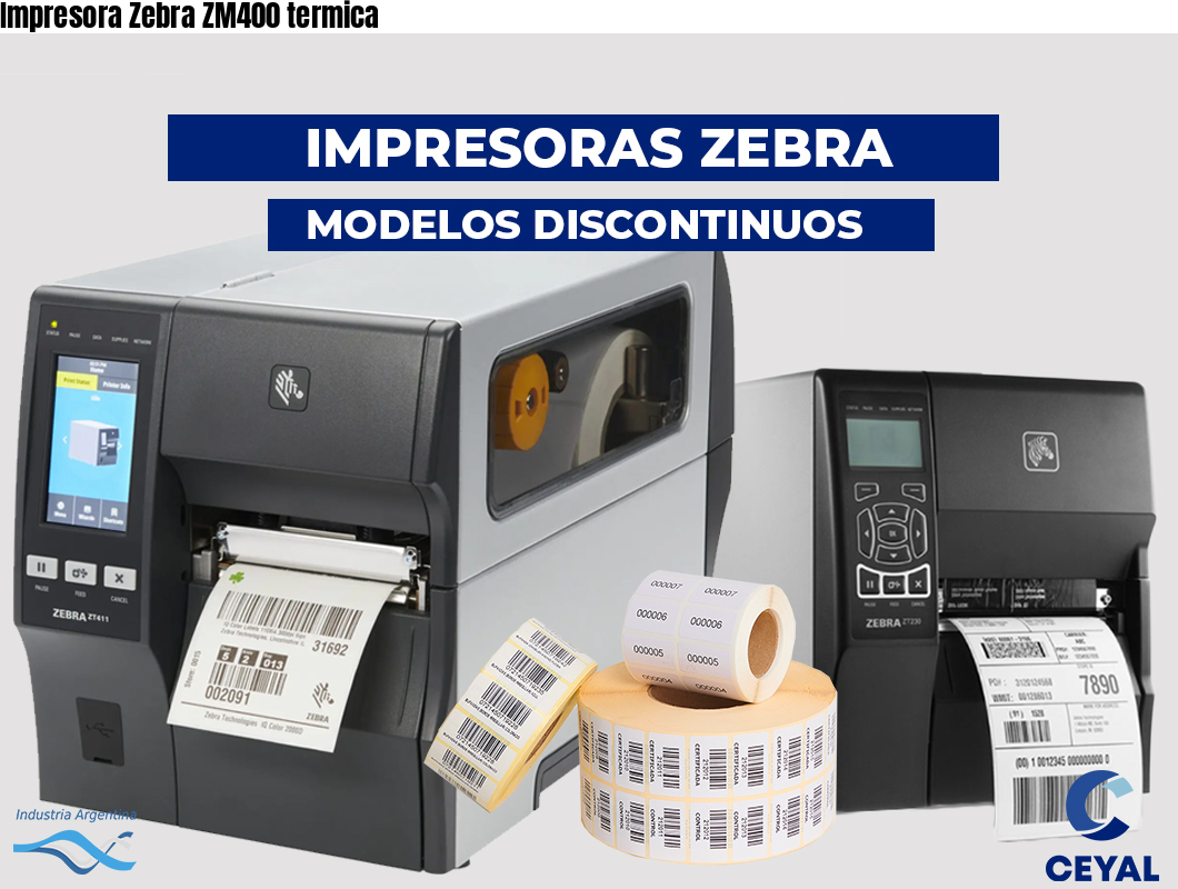 Impresora Zebra ZM400 termica