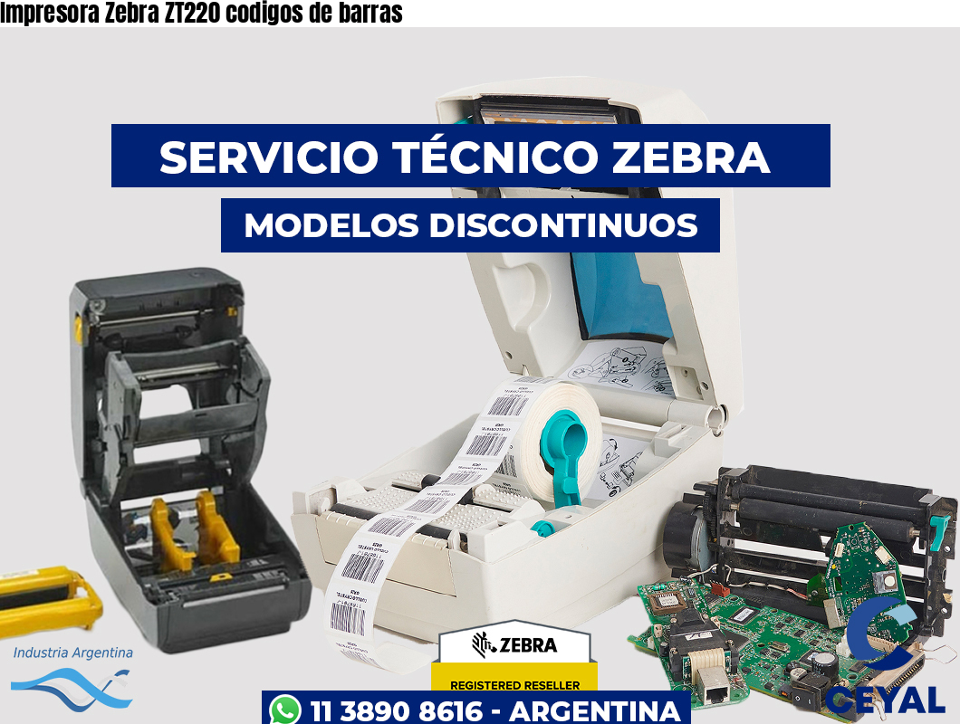 Impresora Zebra ZT220 codigos de barras