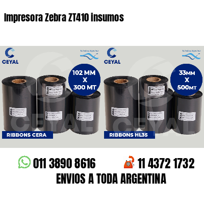 Impresora Zebra ZT410 insumos