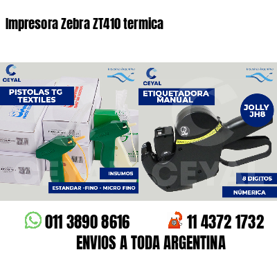 Impresora Zebra ZT410 termica