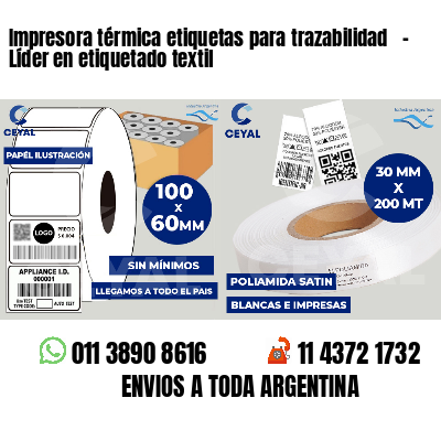 Impresora térmica etiquetas para trazabilidad   - Líder en etiquetado textil