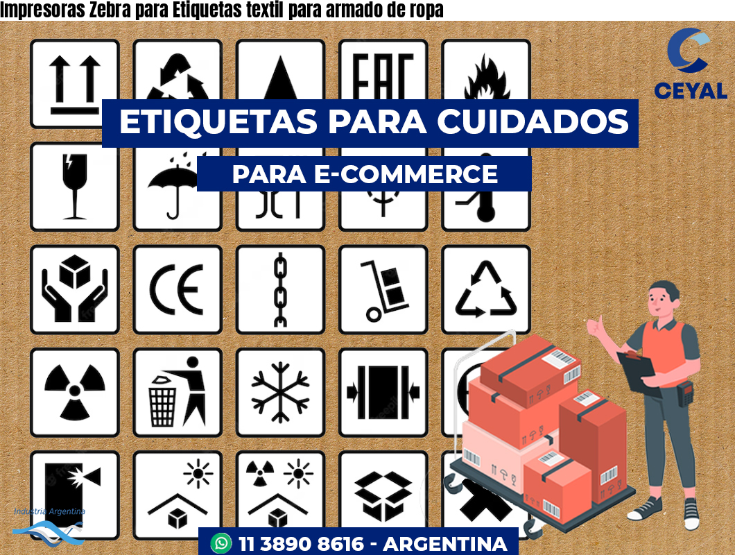 Impresoras Zebra para Etiquetas textil para armado de ropa
