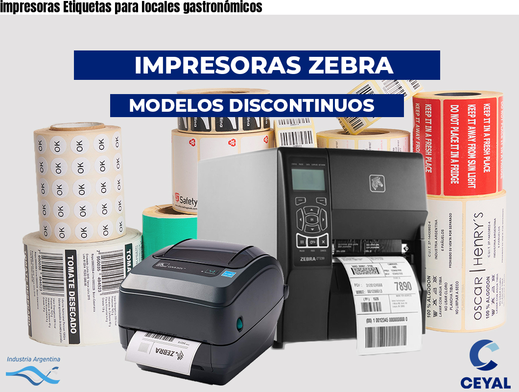 impresoras Etiquetas para locales gastronómicos