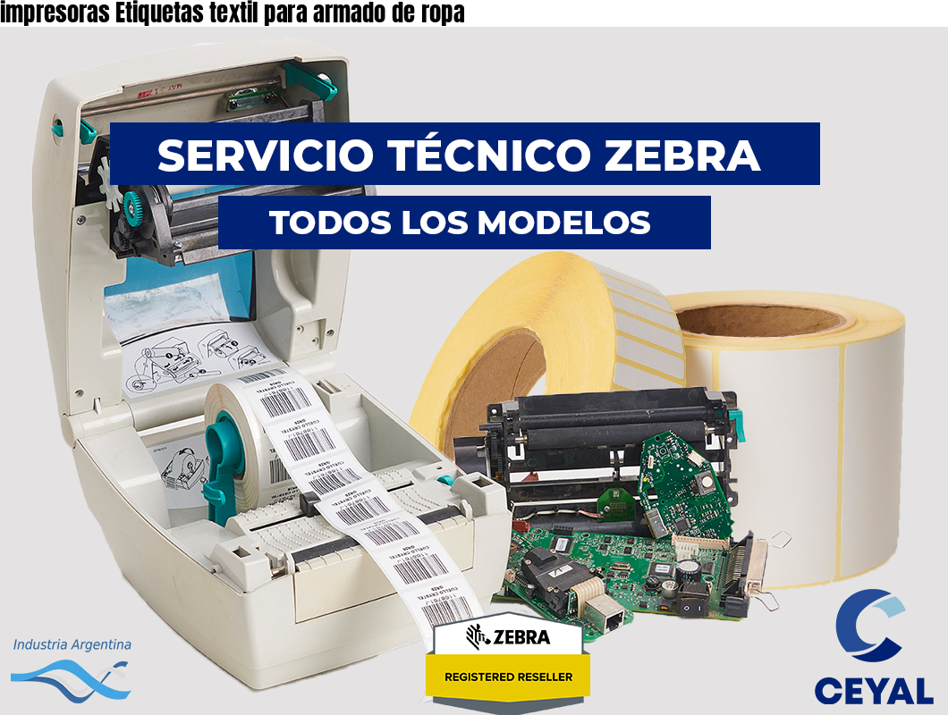 impresoras Etiquetas textil para armado de ropa