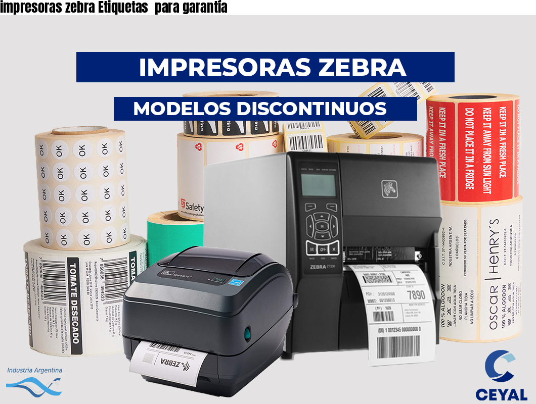 impresoras zebra Etiquetas para garantía