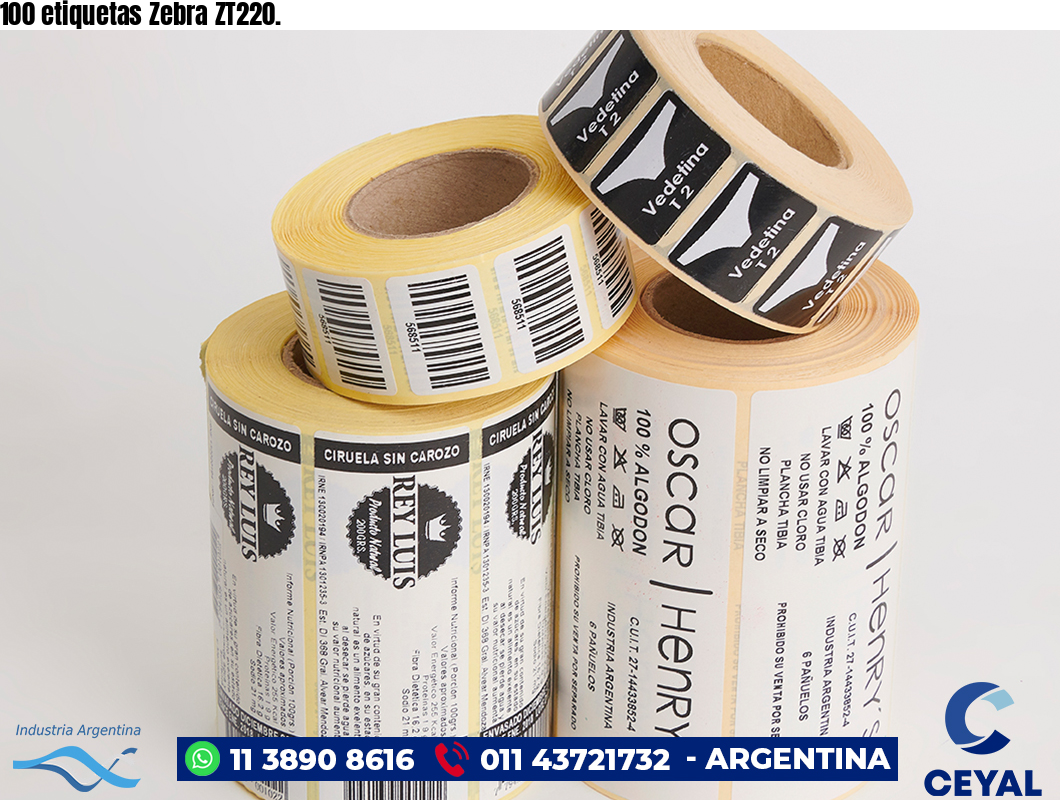 100 etiquetas Zebra ZT220.