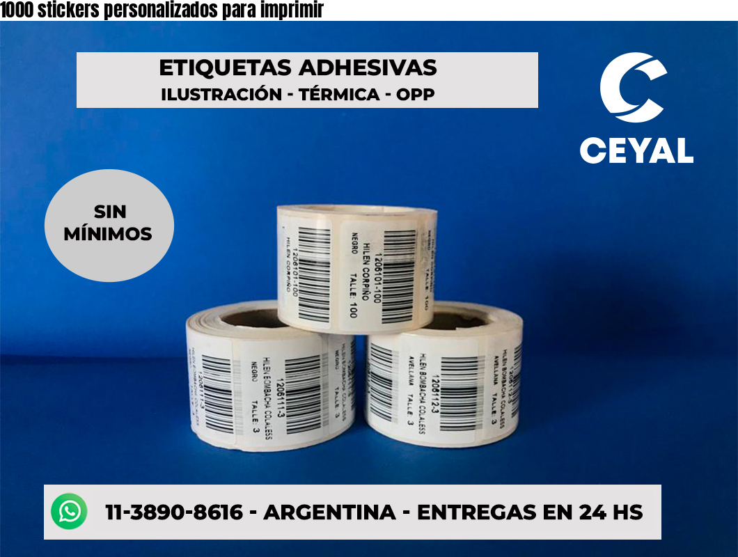 1000 stickers personalizados para imprimir