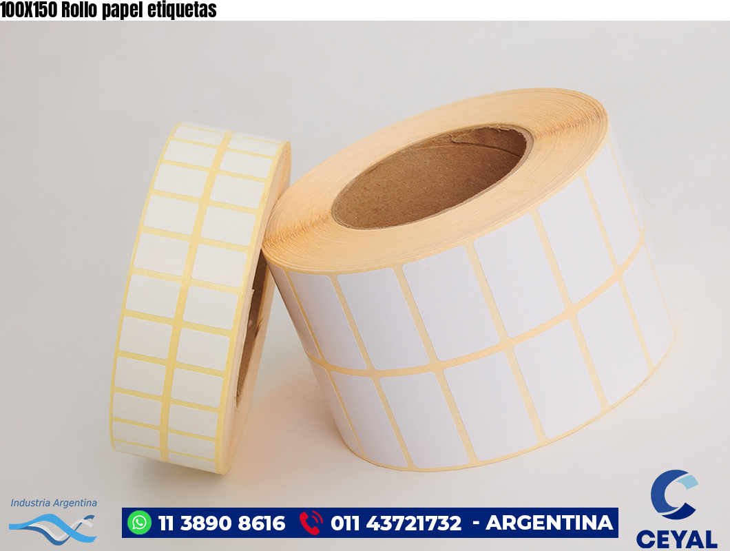 100X150 Rollo papel etiquetas