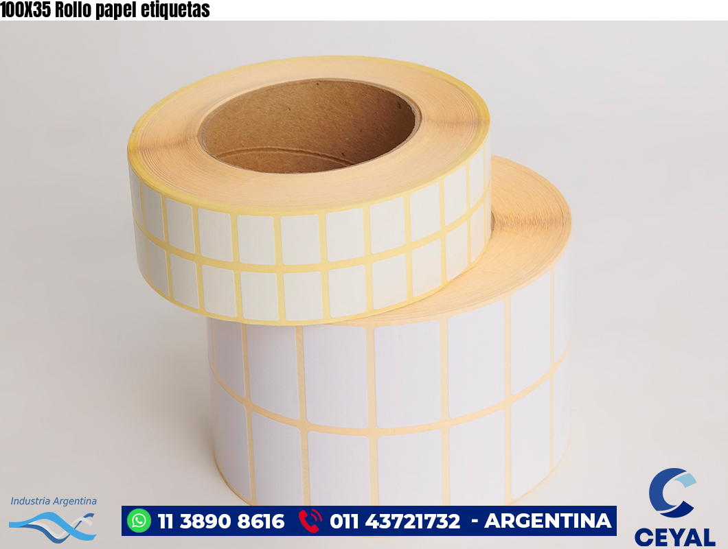 100X35 Rollo papel etiquetas