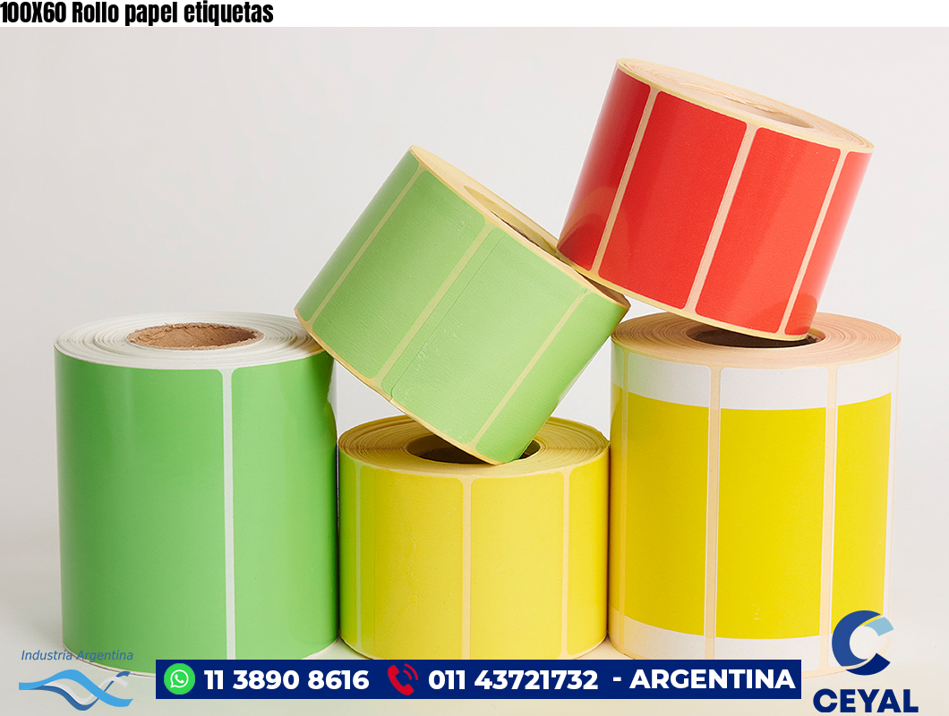 100X60 Rollo papel etiquetas
