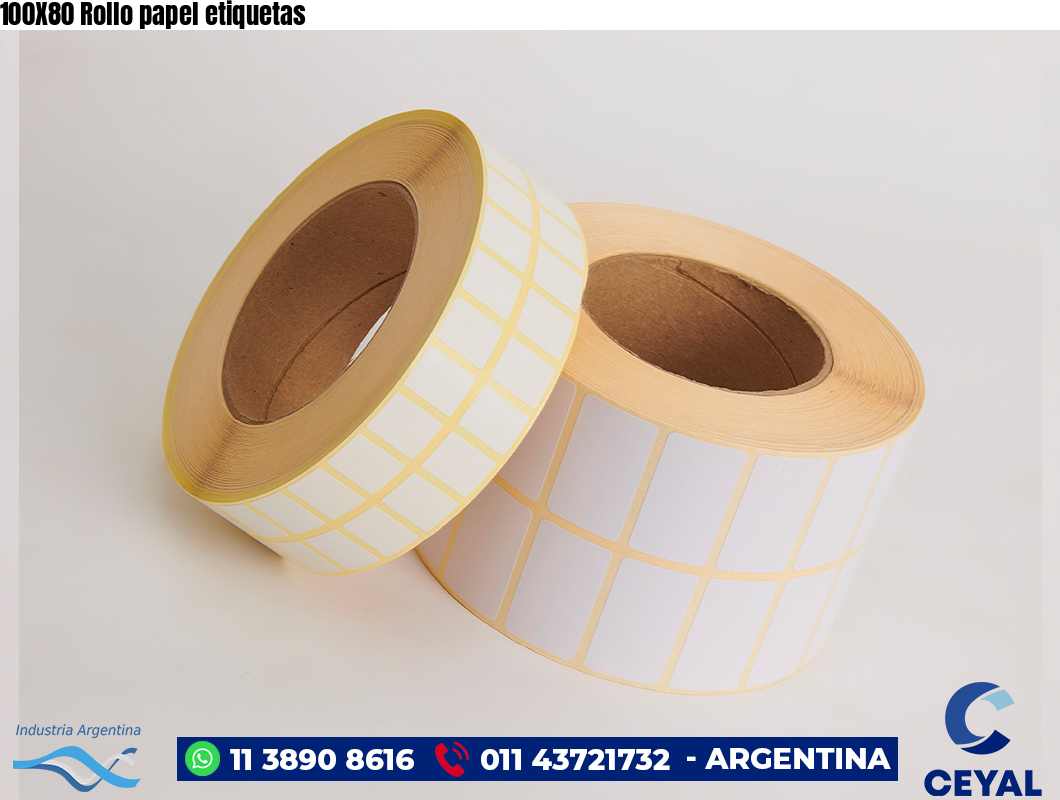 100X80 Rollo papel etiquetas