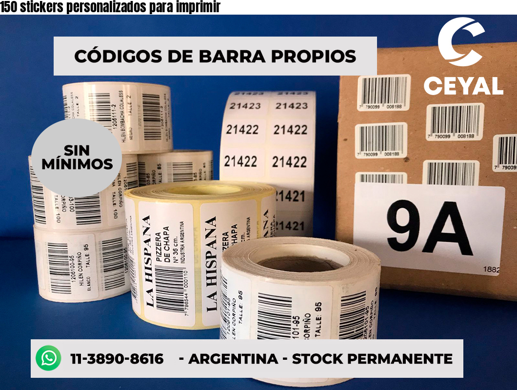 150 stickers personalizados para imprimir