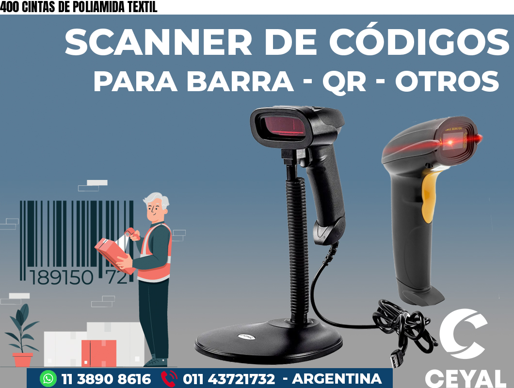 400 CINTAS DE POLIAMIDA TEXTIL