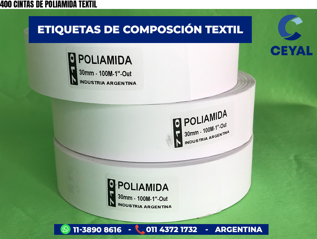 400 CINTAS DE POLIAMIDA TEXTIL