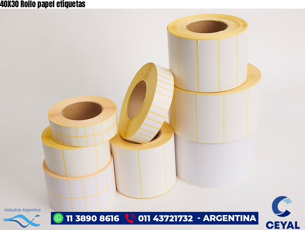 40X30 Rollo papel etiquetas