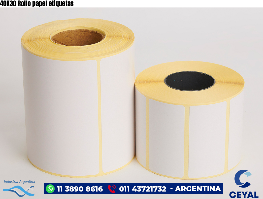 40X30 Rollo papel etiquetas