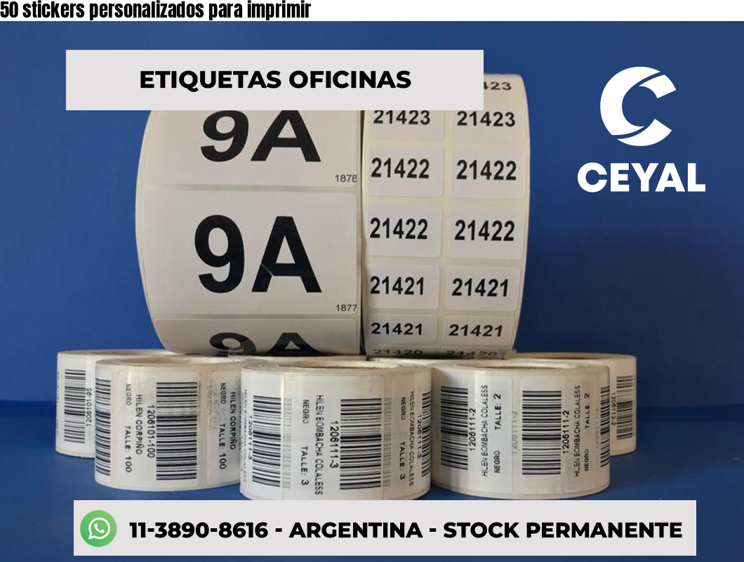 50 stickers personalizados para imprimir