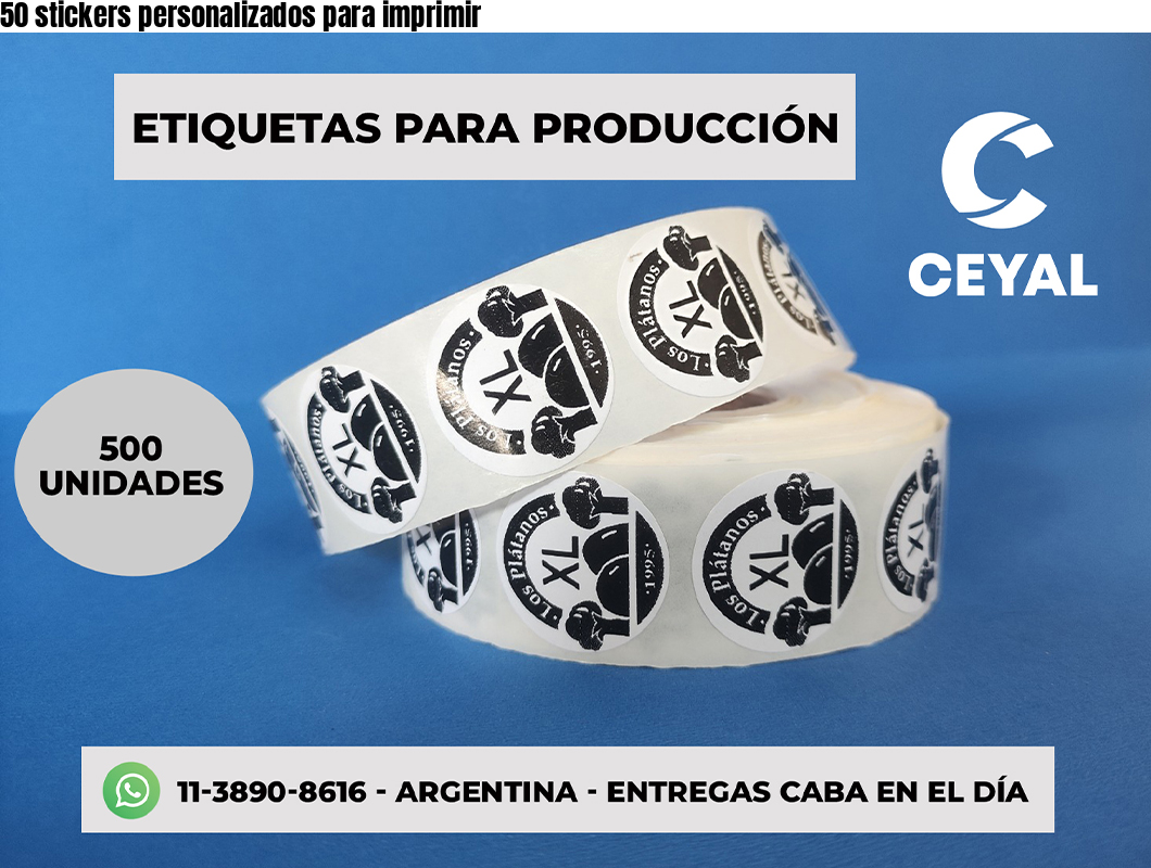 50 stickers personalizados para imprimir