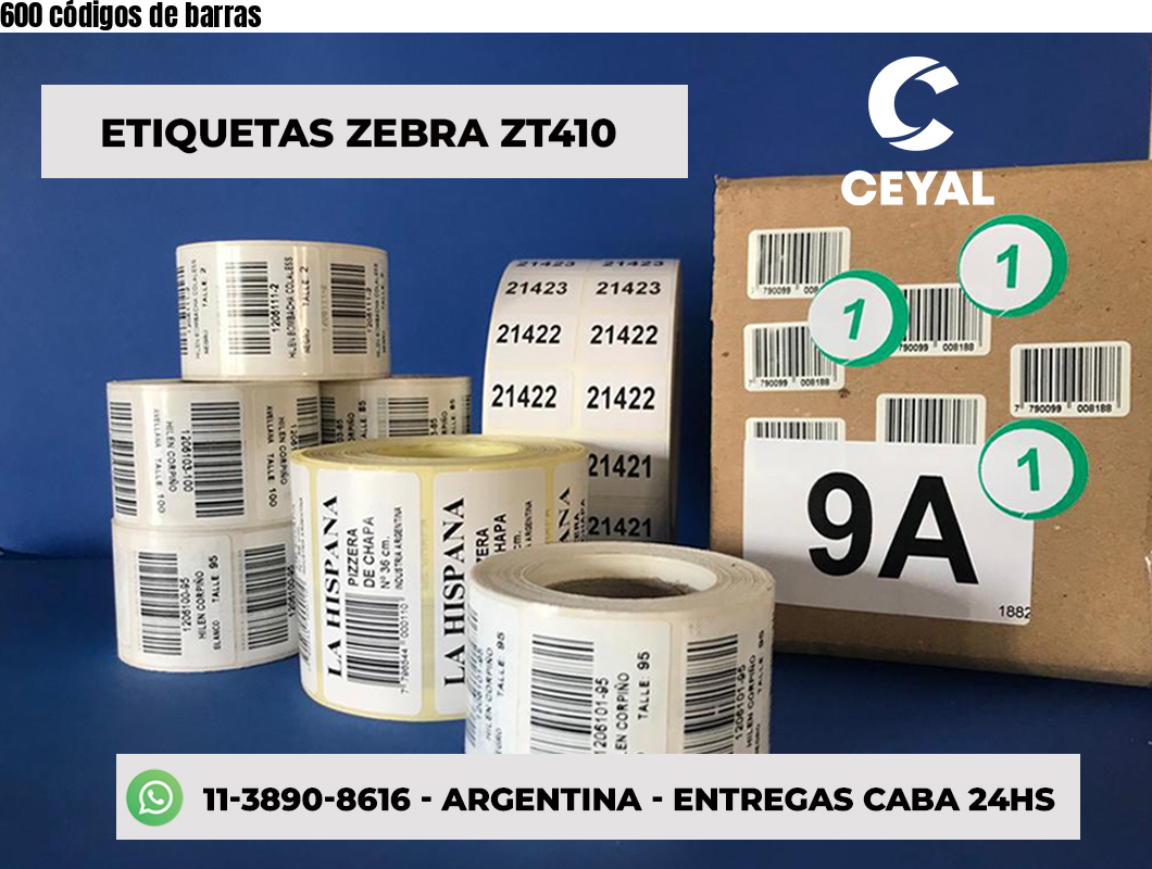 600 códigos de barras