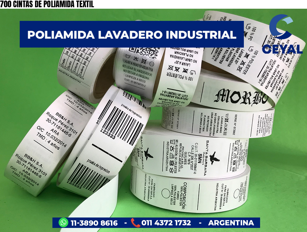 700 CINTAS DE POLIAMIDA TEXTIL